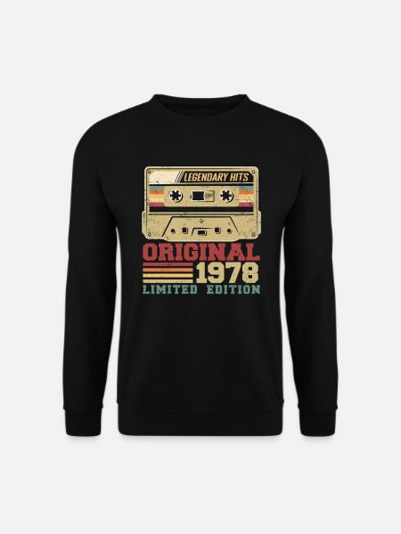 Original 1978 Vintage Geburtstagsgeschenk 1978 - Unisex Pullover - Schwarz