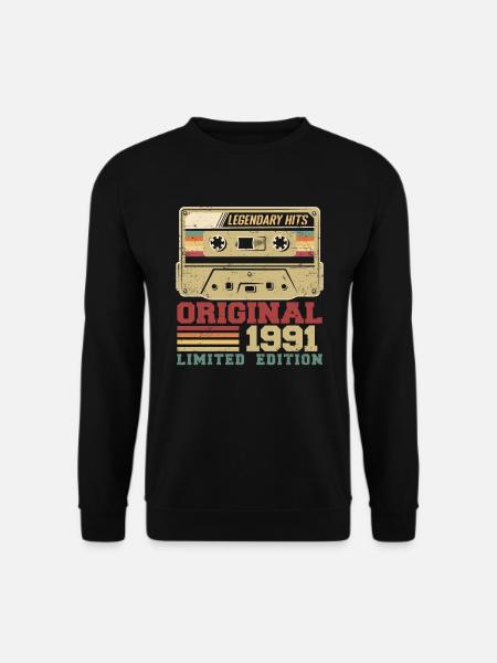 Original 1991 Vintage Geburtstagsgeschenk 1991 - Unisex Pullover - Schwarz