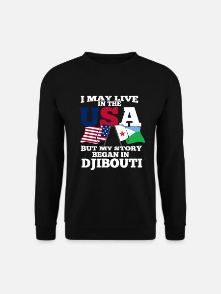 Djibouti Amérique USA Cadeau - Sweat-shirt Unisexe - noir