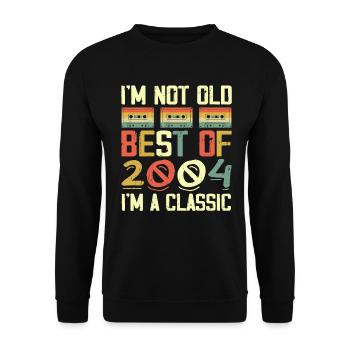 2004 I'm Not Old I'm Classic Vintage 2004 Birthday - Sweat-shirt Unisexe - noir - Devant - Alina (178cm) & Michal (187cm)
