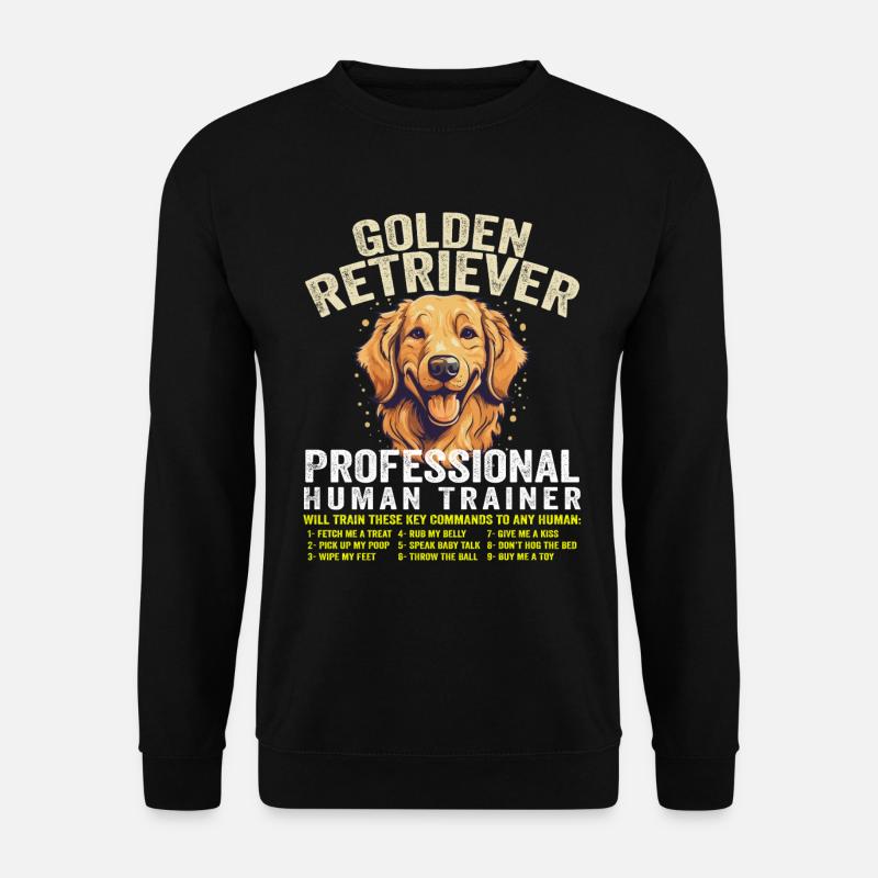 Golden Retriever Professioneller Humantrainer - Unisex Pullover - Schwarz