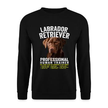 Labrador Retriever Professional Human Trainer - Sweat-shirt Unisexe - noir - Devant - Alina (178cm) & Michal (187cm)