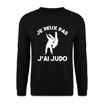 Je Peux Pas J'ai Judo - Sweat-shirt Unisexe - noir - Devant - Alina (178cm) & Michal (187cm)