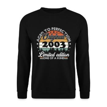 Original 2003 Retro Vintage Anniversary - Unisex Sweatshirt - black - Front - Alina (178cm) & Michal (187cm)