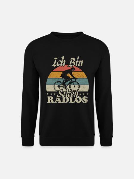 Ich Bin Selten Radlos Fahrrad Fahrradfahrer Männer - Unisex Pullover - Schwarz