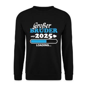 Großer Bruder 2025 - Unisex Pullover - Schwarz - Vorne - Alina (178cm) & Michal (187cm)