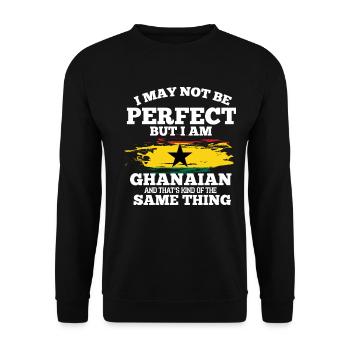 Ghana - Unisex Sweatshirt - black - Front - Alina (178cm) & Michal (187cm)