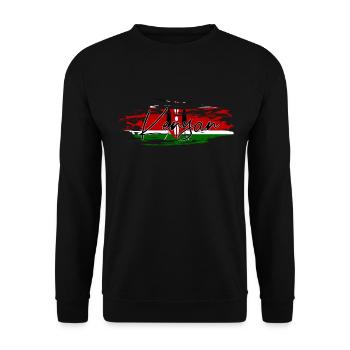 Kenya - Unisex Sweatshirt - black - Front - Alina (178cm) & Michal (187cm)
