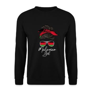 Malawi - Unisex Sweatshirt - black - Front - Alina (178cm) & Michal (187cm)