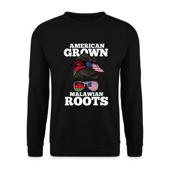 Malawi - Unisex Sweatshirt - black - Front - Alina (178cm) & Michal (187cm)