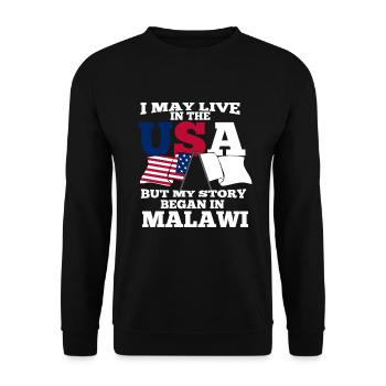Malawi - Unisex Sweatshirt - black - Front - Alina (178cm) & Michal (187cm)