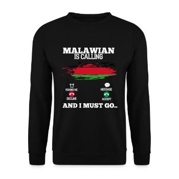 Malawi - Unisex Sweatshirt - black - Front - Alina (178cm) & Michal (187cm)