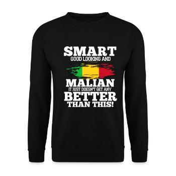 Malian - Unisex Sweatshirt - black - Front - Alina (178cm) & Michal (187cm)