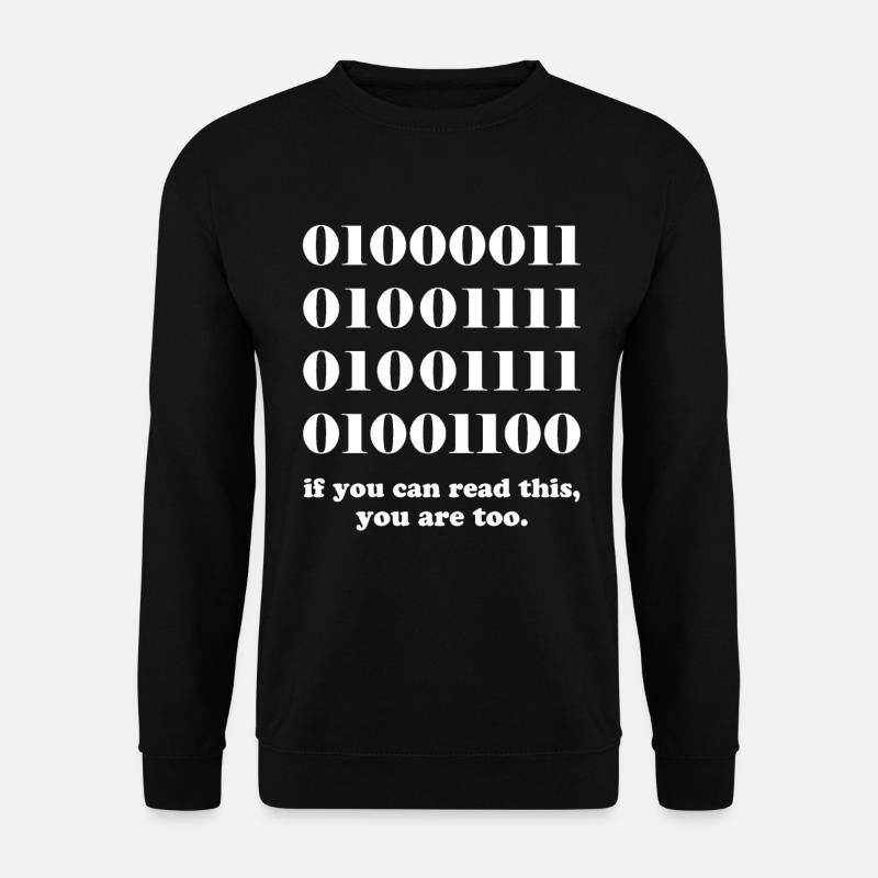 Computer binary code developers gift - Unisex Sweatshirt - black