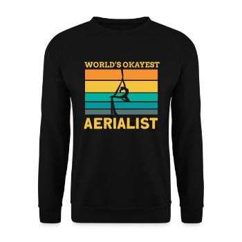 Acrobatic Gymnastic Sport Geschenk - Unisex Pullover - Schwarz - Vorne - Alina (178cm) & Michal (187cm)