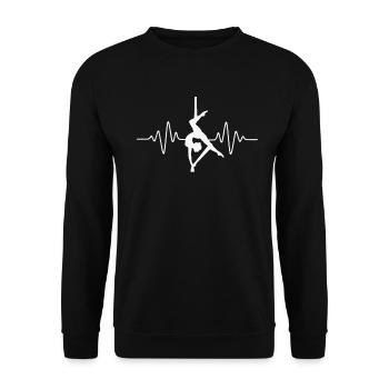 Acrobatic Gymnastic Sport Geschenk - Unisex Pullover - Schwarz - Vorne - Alina (178cm) & Michal (187cm)