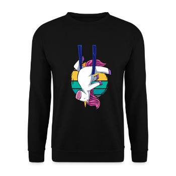 Acrobatic Gymnastic Sport Geschenk - Unisex Pullover - Schwarz - Vorne - Alina (178cm) & Michal (187cm)