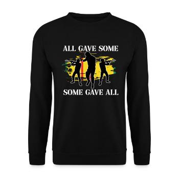 Vétéran de l’armée américaine au Vietnam - Sweat-shirt Unisexe - noir - Devant - Alina (178cm) & Michal (187cm)