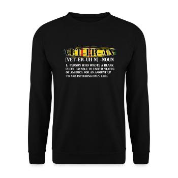 Vétéran de l’armée américaine au Vietnam - Sweat-shirt Unisexe - noir - Devant - Alina (178cm) & Michal (187cm)