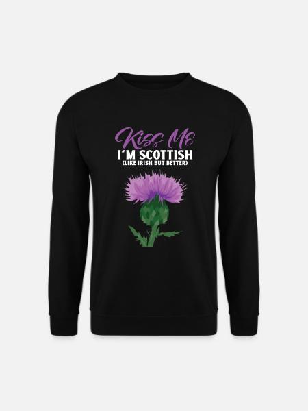 Kiss me, I'm Scottish Thisle - Unisex Sweatshirt - black