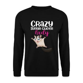 Sugar Glider Flying Squirrel - Unisex Sweatshirt - black - Front - Alina (178cm) & Michal (187cm)