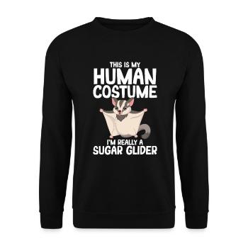 Sugar Glider Flying Squirrel - Unisex Sweatshirt - black - Front - Alina (178cm) & Michal (187cm)