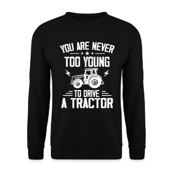 Traktor Traktoren Trecker Geschenk - Unisex Sweatshirt - black - Front - Alina (178cm) & Michal (187cm)
