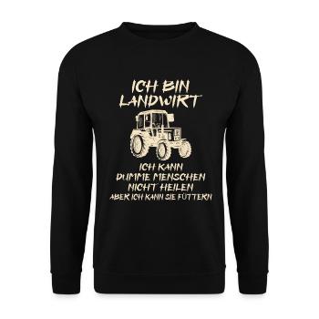 Traktor Bauer Landwirt Beruf Sprüche Geschenk - Sweat-shirt Unisexe - noir - Devant - Alina (178cm) & Michal (187cm)