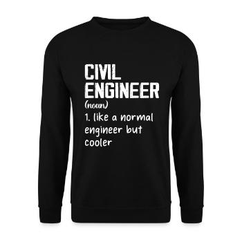 Civil Engineer Civil Engineer Building Engineer - Unisex Sweatshirt - black - Front - Alina (178cm) & Michal (187cm)