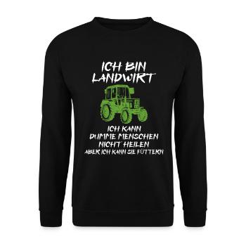 Traktor Bauer Landwirt Beruf Sprüche Geschenk - Sweat-shirt Unisexe - noir - Devant - Alina (178cm) & Michal (187cm)