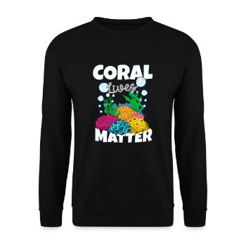 Aquarium Fish Gift - Unisex Sweatshirt - black - Front - Alina (178cm) & Michal (187cm)