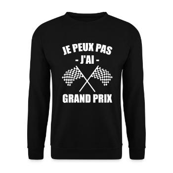 Je Peux Pas J'ai Grand Prix - Sweat-shirt Unisexe - noir - Devant - Alina (178cm) & Michal (187cm)
