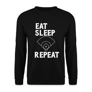 Baseball - Unisex Pullover - Schwarz - Vorne - Alina (178cm) & Michal (187cm)