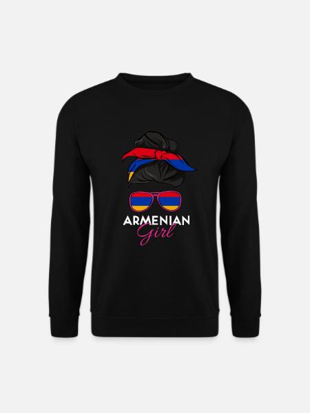Armenisches Mädchen - Unisex Pullover - Schwarz