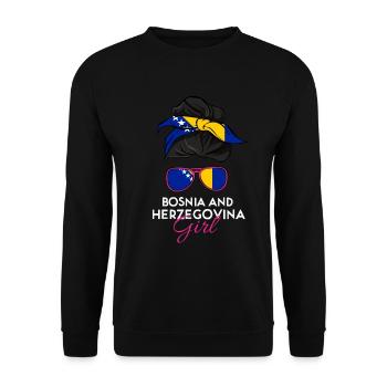 Filles de Bosnie-Herzégovine - Sweat-shirt Unisexe - noir - Devant - Alina (178cm) & Michal (187cm)