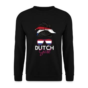 Fille hollandaise - Sweat-shirt Unisexe - noir - Devant - Alina (178cm) & Michal (187cm)