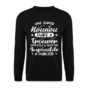 Une Super Nounou - Nounou Adorable - Sweat-shirt Unisexe - noir - Devant - Alina (178cm) & Michal (187cm)