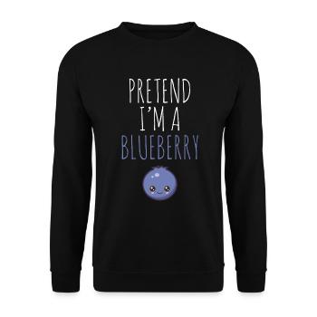 Blauberren Blauberre Geschenk - Unisex Pullover - Schwarz - Vorne - Alina (178cm) & Michal (187cm)