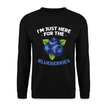 Blauberren Blauberre Geschenk - Unisex Pullover - Schwarz - Vorne - Alina (178cm) & Michal (187cm)