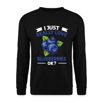 Blauberren Blauberre Geschenk - Unisex Pullover - Schwarz - Vorne - Alina (178cm) & Michal (187cm)