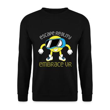 VR Brille Virtual Reality Gaming - Unisex Pullover - Schwarz - Vorne - Alina (178cm) & Michal (187cm)