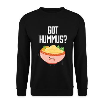 Hummus - Unisex Sweatshirt - black - Front - Alina (178cm) & Michal (187cm)