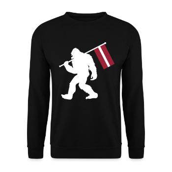 Latvia - Unisex Sweatshirt - black - Front - Alina (178cm) & Michal (187cm)