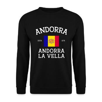 Andorra - Unisex Pullover - Schwarz - Vorne - Alina (178cm) & Michal (187cm)