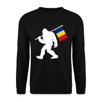 Romania - Unisex Sweatshirt - black - Front - Alina (178cm) & Michal (187cm)