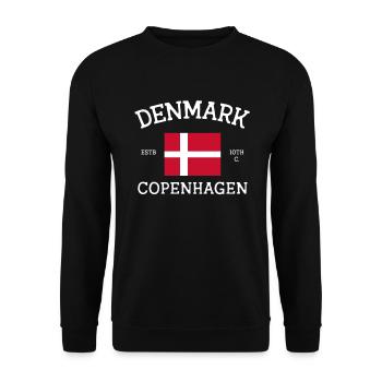Denmark - Unisex Sweatshirt - black - Front - Alina (178cm) & Michal (187cm)