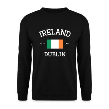 Ireland - Unisex Sweatshirt - black - Front - Alina (178cm) & Michal (187cm)