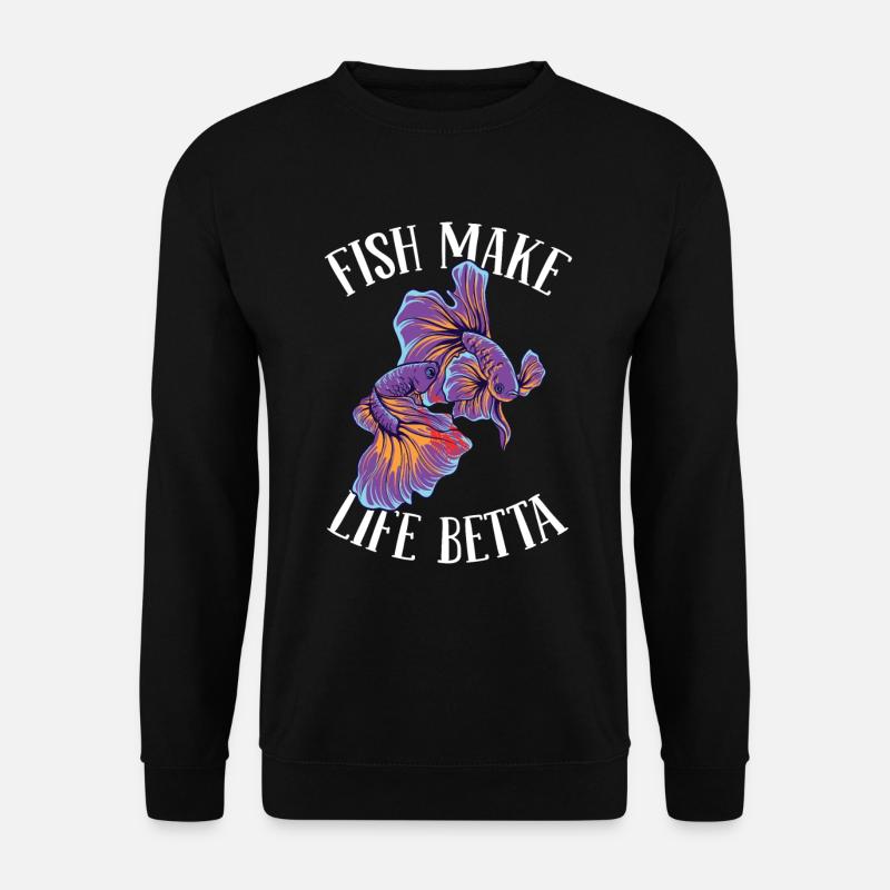 Combat de poissons Betta - Sweat-shirt Unisexe - noir