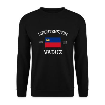 Liechtenstein History - Unisex Pullover - Schwarz - Vorne - Alina (178cm) & Michal (187cm)