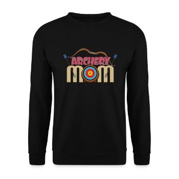 Bogenschießen - Unisex Pullover - Schwarz - Vorne - Alina (178cm) & Michal (187cm)